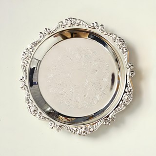 Kate Garden 蠟燭盤 1個, 銀色蕾絲