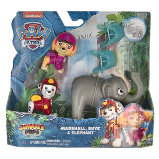 SPIN MASTER 汪汪隊立大功 叢林狗狗動物玩偶 毛毛 + 天天, 5.8cm, 多色, 1組, 3歲