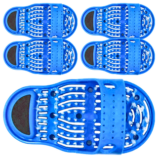 ROYALLIN 蘿林嚴選 嫩白沐浴美腳刷 藍色 塑膠材質, 尺寸: 32*12*14.5cm, 5個, 1入