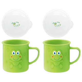 DOOBY 大眼蛙 耐溫喝水杯附保潔蓋, 顏色隨機, 240ml, 2組