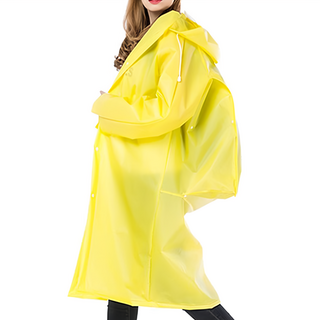 捷華 背包雨衣 環保EVA材質 背包款, 1件, 黃色, L