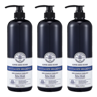 Dr.SEED 柔敏香氛洗髮精 寶寶香 含印加果油/燕麥/黑豆成分 保濕鎖水 給予髮絲充足營養, 1L, 3瓶