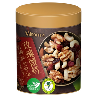 Vilson米森 玫瑰鹽烤 有機綜合堅果, 150g, 1罐
