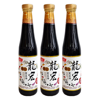 龍宏 漢廚黑豆油, Choice Black Bean Soy Sauce, 420ml, 3瓶