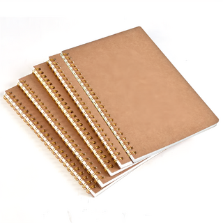 g276a5線圈筆記本, 灰棕線條/灰色, 5本