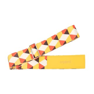 ergomi Strap 行李束帶 滌綸織帶 仿皮革 五金, 黃橘世界, 195 x 5cm