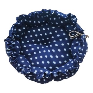 南瓜窩 1號 S 深藍波點 寵物舒適保暖墊 貓狗通用, 1個