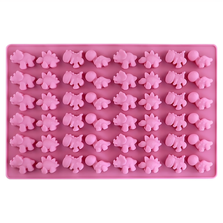 Betty's 焙蒂絲 48孔恐龍矽膠模 SM0035 19 x 11.7 x 0.8cm, 恐龍 粉色, 1個