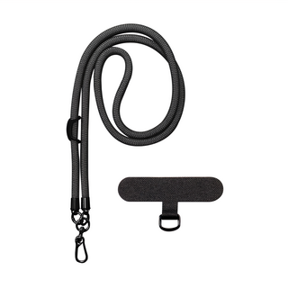 Timo 戶外登山可調式加厚版粗棉繩, 經典黑, 1條