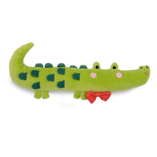 Moulin Roty 袖珍動物系列 打領結的鱷魚 棉、聚酯纖維、亞麻材質, 27cm, 打領結的鱷魚 綠色, 1個