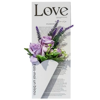 FLORAL M 普羅旺斯花園手綁仿真花, 1個, 紫色