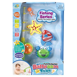Bebehome居家生活 釣魚/洗澡玩具 釣魚4件組, 1盒, 混和顏色