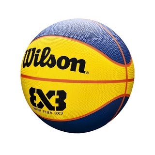 Wilson FIBA 3x3 指定用球 PARIS 橡膠籃球 3號 兒童青少年適用 耐磨橡膠材質, WZ3015101XB3, 1個