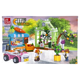 JIE STAR 杰星玩具 逛街場景 積木玩具 JS55008, 8歲以上 ABS塑料, 1盒