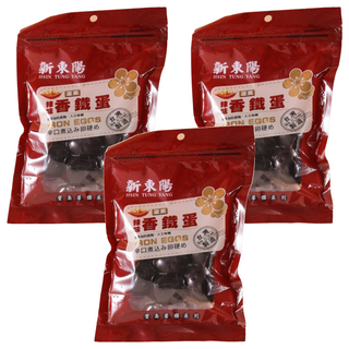 新東陽 辣味香鐵蛋 西螺壺底黑豆蔭油滷製 無色素、無味精、無防腐劑, 175g, 3包
