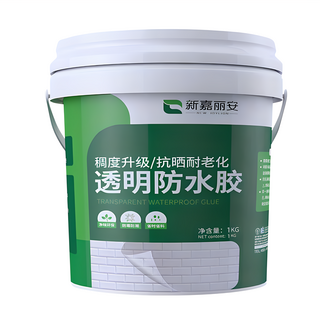 新嘉莉安 強效級防水修補膠附工具 Set 1kg 附一次性手套 x2 + 刷子 x1, 透明, 1L, 1組
