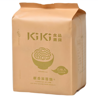 KiKi 食品雜貨 椒香麻醬拌麵 Set Q彈厚實有嚼勁的手工日曬麵 濃厚香醇的芝麻醬撒上椒麻粉 香辣可口, 5包