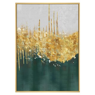 菠蘿選畫所 綠松石嵌金絲I APAD3491D 掛畫 40 x 30cm - 北歐風裝飾, 木色