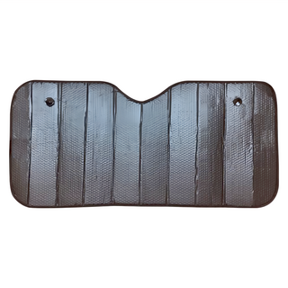 SiNYi 新翊 氣泡式雙色遮陽板, 隔熱降溫抗UV, 適用尺寸: 130 x 60 cm, 消光黑 + 鋁箔銀, 1個, 130 x 60cm