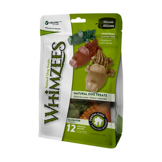 WHIMZEES 唯潔 潔牙骨 每日潔牙零食 減少牙菌斑和牙垢, 360g, 1包, alligator