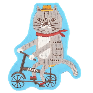 kUSUgURU JAPAN 日本眼鏡貓 刺繡絨毛立體造型胸針 Ketta Rinrin隱藏版角色系列