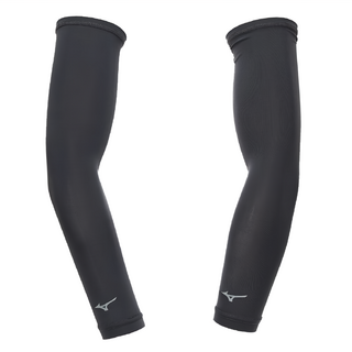 Mizuno 美津濃 彈性涼感袖套 抗紫外線 防曬必備 UPF50 32TYBG0409, 黑色, 1雙