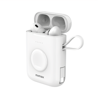mimax 多功能便攜無線充電器 5000mAh W20 白色 AirPods/Apple Watch適用, 1個