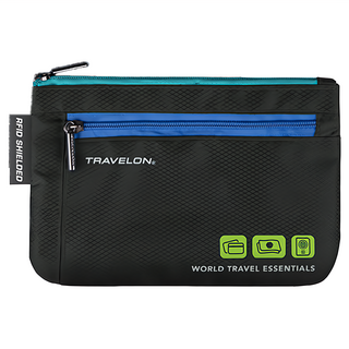 TRAVELON 防盜證件包2件組(黑) 卡片夾 識別證夾 名片夾 RFID 旅行收納, 1入