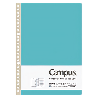 KOKUYO 可撕式B5點線活頁筆記本 紙不容易散開且方便攜帶, 藍色, 1本