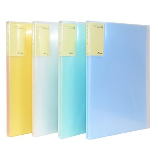 ECO Chungwoon 彩色內頁資料夾 淺綠色 A4 20頁, 顏色隨機, 4本