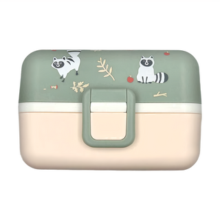 Monbento 兒童便當盒 耐摔耐用 食品級材質 可微波爐使用, 便當盒, 淘氣浣熊, 1個