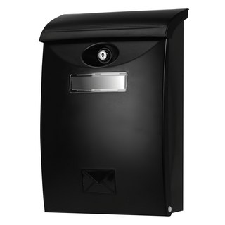 TRENY 歐風塑鋼信箱, 黑色, 1個