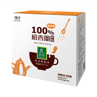 歐可茶葉 英式真奶茶 無咖啡因款 無加糖二合一, 頂級南非國寶茶 搭配紐西蘭奶粉, 孕哺婦、小孩首選, 16g, 10包, 1盒