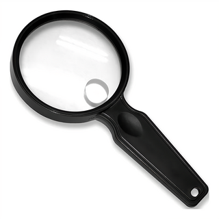 CARSON 卡薾紳 簡約聚焦放大鏡 透鏡直徑8.2cm 指槽好握設計, 黑色, 1個