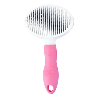 不鏽鋼寵物梳 寵物針梳 適用於貓和狗 19x9cm, 粉色, 1把