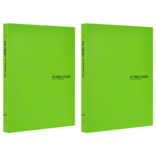 ECO Chungwoon 彩色活頁資料夾 A4 30袋, 綠色, 2個