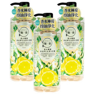 SOAPBERRY 古寶無患子 髮香 頭皮淨化去屑洗髮露 香水檸檬 控油, 750g, 3瓶