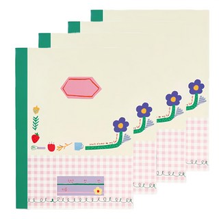 hello moris 野餐寬行筆記本 小學1~3年級, 混色, 4個