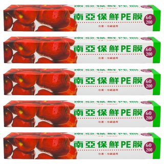 南亞 保鮮PE膜 家庭用, 30cm, 60m, 5盒