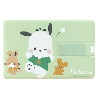 Sanrio 三麗鷗 帕恰狗 卡片式USB2.0 插畫風格隨身碟 Haushin01, 128GB, 1個