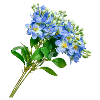 FLORAL M 仿真花 夏日經典茉莉花 居家裝飾花藝擺設, 1個, 清新藍