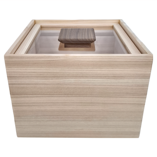 SHIMOYAMA 檜木可視米箱 帶蓋 3kg, 木色, 1個