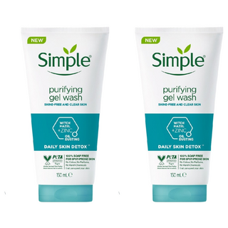 Simple 清妍 溫和毛孔調理潔顏凝露 適合油性及敏感肌膚 洗去油光 不含皂及水楊酸, 150ml, 2條