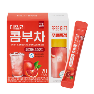 Danongwon 乳酸菌康普茶 + 瓶子 血橙, 20包, 5g, 1盒