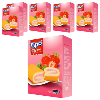 Tipo 瑞士捲 草莓口味, 180g, 6盒