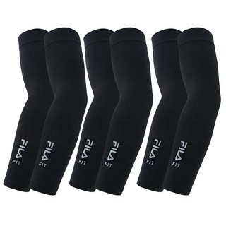 FILA 斐樂 Fit 涼感袖套, 黑色, 3組