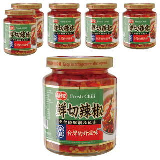 真好家 鮮切辣椒, 適用於涼拌、拌麵、沾醬, 280g, 6罐