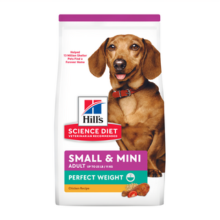 Hill's 希爾思 SCIENCE DIET 完美體重 小型及迷你成犬用乾飼料, 雞肉與糙米特調食譜, 5.67kg, 1袋