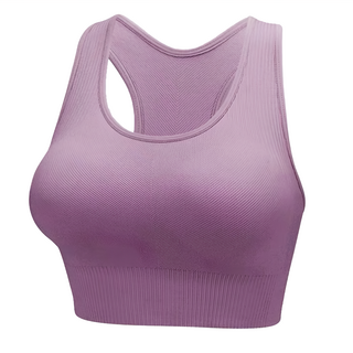 Homegym 歐美高強度挖背運動內衣, S(65A~70A), 馬卡龍紫