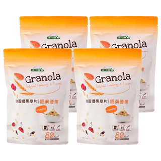 統一生機 脆穀優果麥片經典優果, 240g, 4包